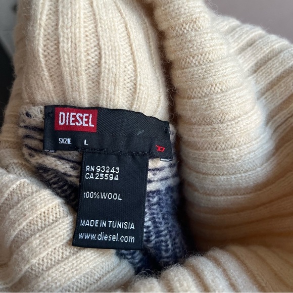 Diesel Bandits Rare 100% Wool Russian Gangster Turtleneck Sweater Tattoo in L - Picture 2 of 13